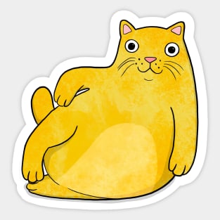 Fat Cat Sticker